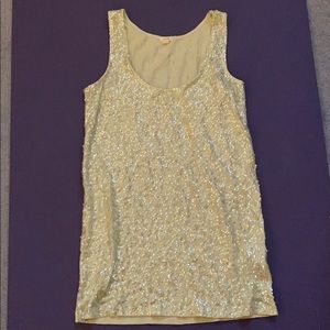 Jcrew XXS Sequined Top - Mint Green